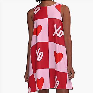 Heart Love Pattern Design A-Line Dress