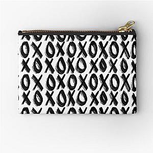 Black Print Zipper Pouch
