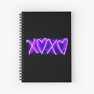Xo Heart Neon Light Spiral Notebook