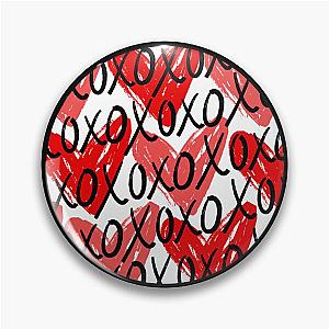 XO Hearts Graphic Pin
