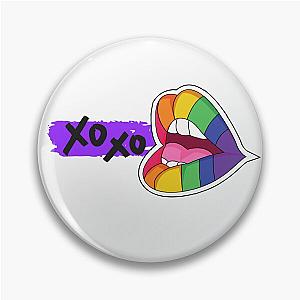 Pride Flag Lips Pin