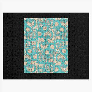 Ornament Design turquoise Swatch XO Jigsaw Puzzle