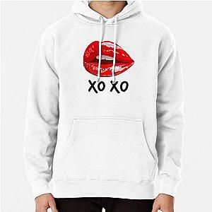 XO Red Lips Glossy Pullover Hoodie