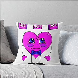 Xo Heart Purple Throw Pillow