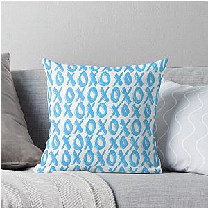 Blue Print Throw Pillow