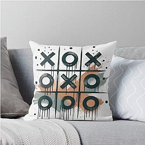 Tic Tac Toe Game Board Throw Pillow