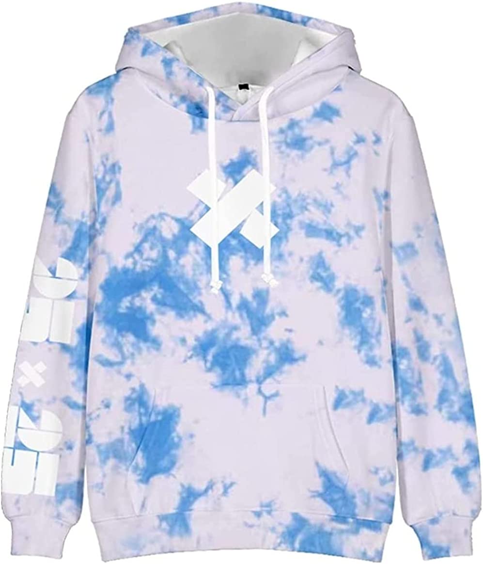 XPLR Light Blue Tie Dye, New Logo Pullover Hoodies, Hooded Sweatshirt ...