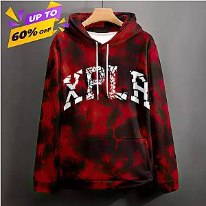 Sam and Colby XPLR Red Tie Dye Pullover Hoodies, Fashion Sweatshirt