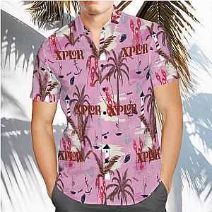 Xplr Hawaiian Shirt Custom Photo Hawaiian Shirt Pink Chinoiserie Print Hawaiian Shirt