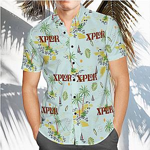 Xplr Hawaiian Shirt Custom Photo Hawaiian Shirt Chinoiserie Beach Print Hawaiian Shirt