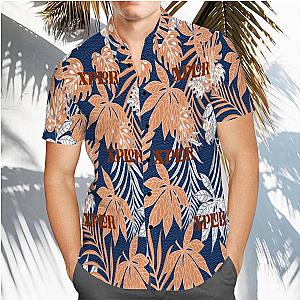 Xplr Hawaiian Shirt Custom Photo Hawaiian Shirt Blue Leaves Hawaiian Shirt