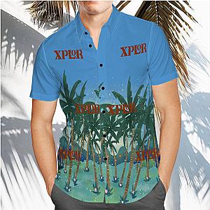 Xplr Hawaiian Shirt Custom Photo Hawaiian Shirt Blue Coconut Grove Hawaiian Shirt