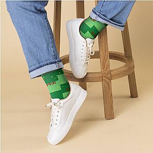 Xplr Socks Custom Photo Socks Striped Printed Socks Green