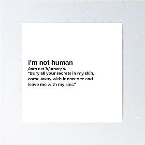 I'm Not Human by XXXTentacion Poster RB3010