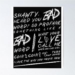 Rainbow Girls Boys Xxxtentacion Bad Lyrics Great Men Women Poster RB3010