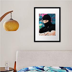 Yeat Balaclava Abstract Painting Graphic Design  Framed print Premium Merch Store