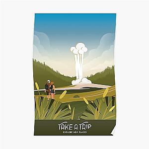 Yellowstone geyser travel poster,  Poster RB1608