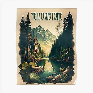 Yellowstone River Vintage Travel Art Poster Poster RB1608