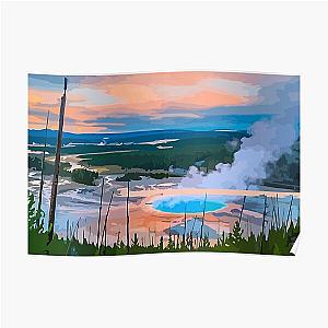 Yellowstone National Park Painting Poster RB1608