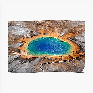 Grand Prismatic Spring - Aerial in Yellowstone Poster RB1608