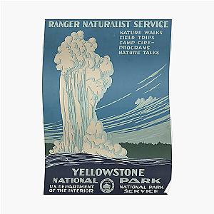 Vintage Yellowstone National Park Poster 1938 | Old Yellowstone | Yellowstone National Park Poster RB1608