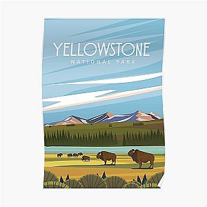 Yellowstone modern  travel poster  Poster RB1608