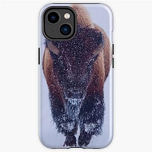 Snow covered bison in Winter's Yellowstone National Park iPhone Tough Case RB1608