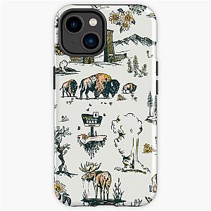 Yellowstone National Park Travel Pattern Design iPhone Tough Case RB1608