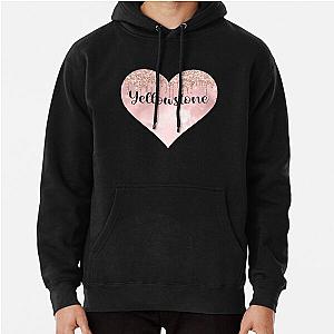 Yellowstone trip in glitter heart Pullover Hoodie RB1608