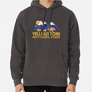 Yellowstone National Park Grizzly Bear and Cubs Pullover Hoodie RB1608