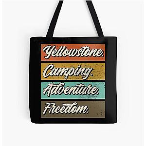 Yellowstone park.Camping adventure All Over Print Tote Bag RB1608