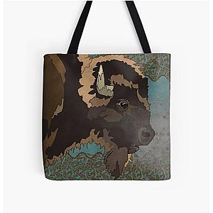 Yellowstone Bison All Over Print Tote Bag RB1608