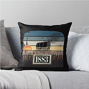 Yellowstone 1883, Prequel Series 1883, Retro Montana Design, Dutton Family Ranch Throw Pillow RB1608