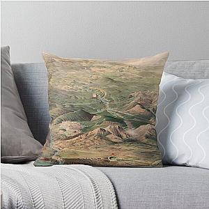 Vintage Pictorial Map of Yellowstone Park (1904) Throw Pillow RB1608