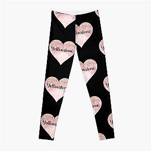 Yellowstone trip in glitter heart Leggings RB1608