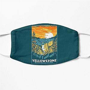 Vintage Yellowstone National Park WPA-Style Lower Falls Poster Graphic Flat Mask RB1608