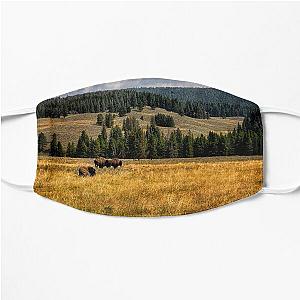 Bison in Yellowstone National Park Flat Mask RB1608