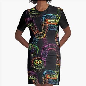 Neon monster lights in the dark Graphic T-Shirt Dress