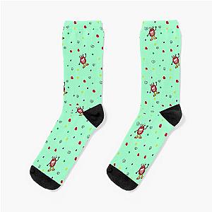 Green Googly Eyed Monster Confetti  Socks