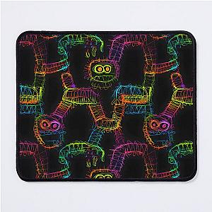 Neon monster lights in the dark Mouse Pad