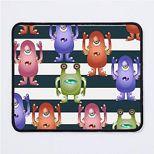 Bright pattern with nice monsters and stripes  Mouse Pad