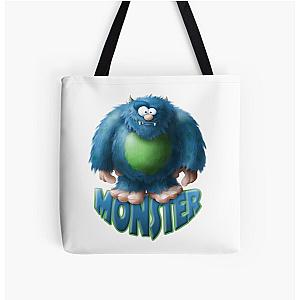 Blue Monster All Over Print Tote Bag