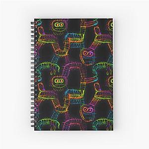 Neon monster lights in the dark Spiral Notebook