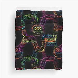 Neon monster lights in the dark Duvet Cover