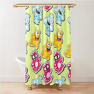 Monster collage  Shower Curtain