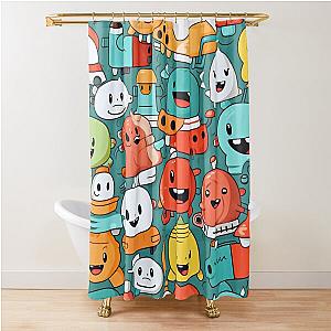 Cute monster illustration Shower Curtain