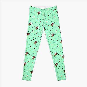 Green Googly Eyed Monster Confetti  Leggings