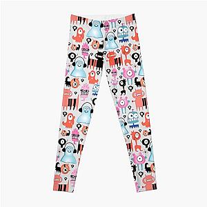 Fun Funky Monsters Pattern Leggings