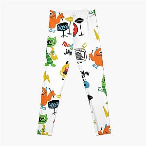 Cute Hand Drawn Colorful Monsters Leggings