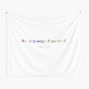 vintage  Art is a way of survival  yoko ono quote Tapestry